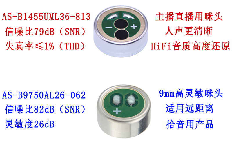 高端性能麦克风咪头信噪比